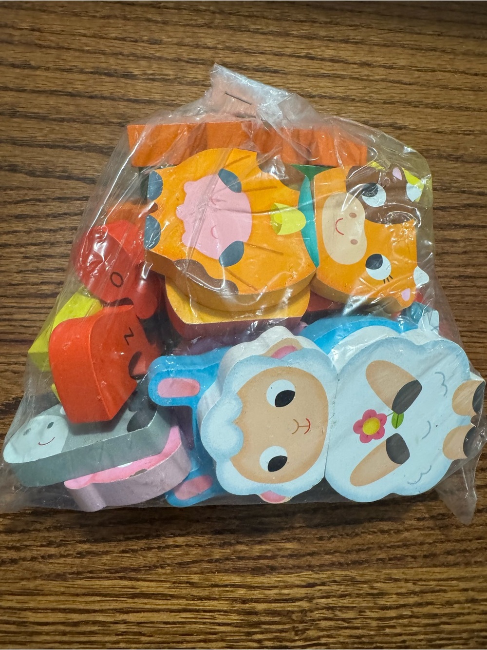 Wooden Farm Animal Puzzle Set for Kids - Multi-Color